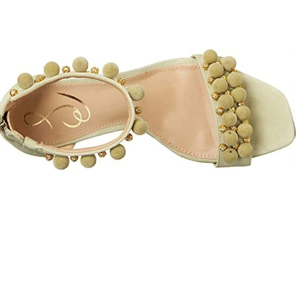 Sam Edelman Luella Pistachio Leather Ankle Strap Heeled Sandal US 7.5 - Picture 3 of 11